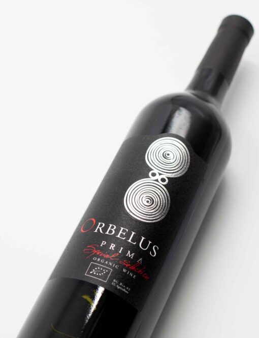 Fľaša Orbelus Prima Special Selection – limitované cuvée Cabernet Sauvignon, Merlot, Melnik 55 a Petit Verdot