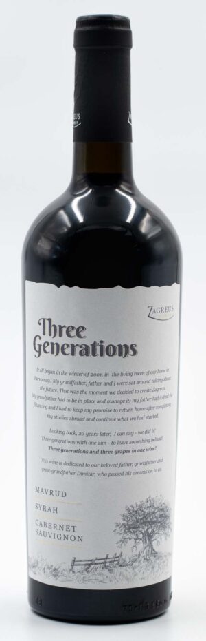 Zagreus Winery Three Generations – bulharské červené cuvée