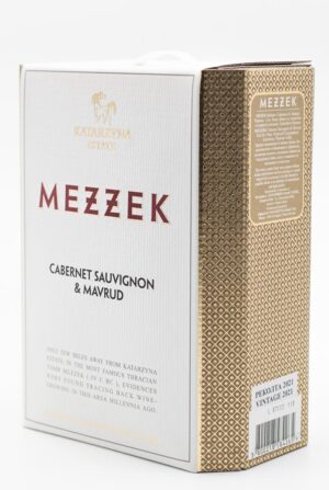 Bulharské víno Mezzek cuvée Cabernet Sauvignon a Mavrud v balení Bag in Box.