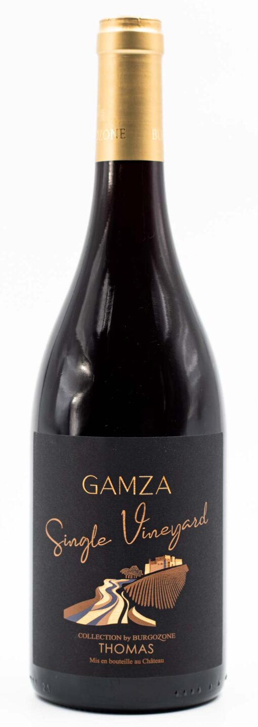 fľaša červeného bulharského vína Thomas Gamza
