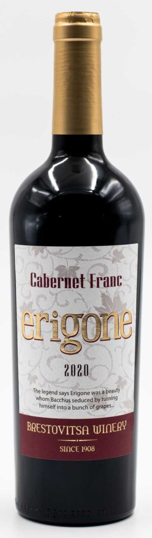 fľaša bulharského vína Erigone Cabernet Franc Brestovitsa