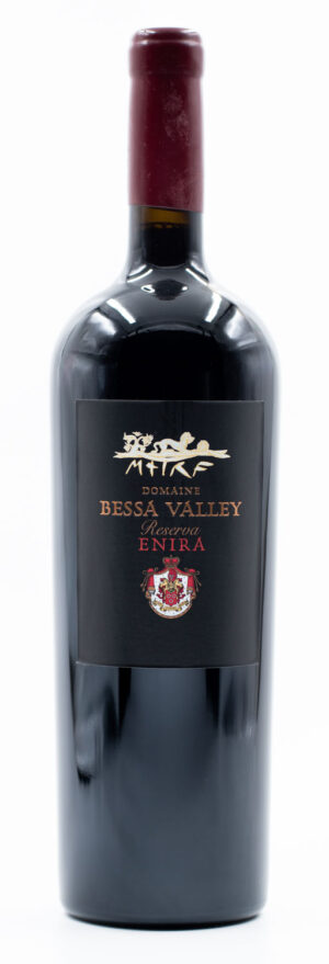 Domaine Bessa Valley Enira Reserva Magnum 1,5 l – prémiové bulharské červené víno z Tráckej nížiny s elegantnou etiketou a hlbokou tmavou farbou v sklenenej fľaš
